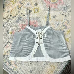 Alice & UO Striped Tie Up Vest Tank Top Size XS